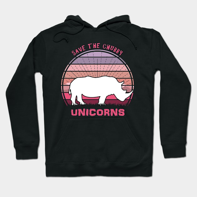 Save The Chubby Unicorns Hoodie by Nerd_art